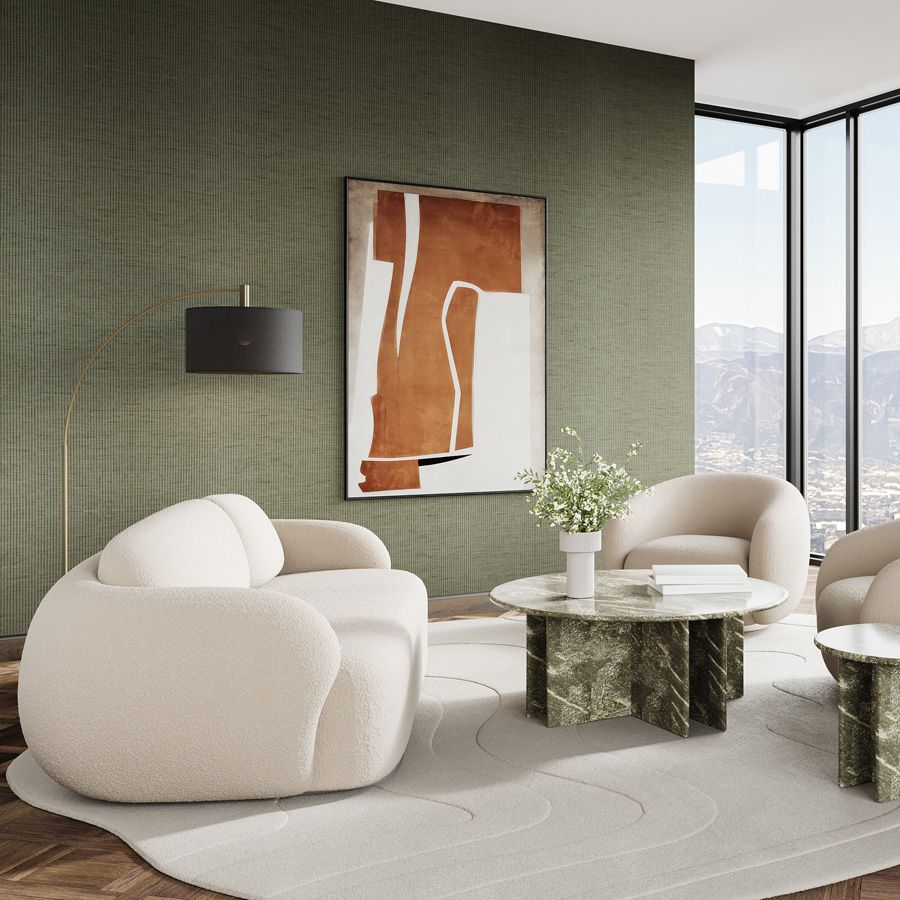 Handwoven from flat cellulose and twisted jute fibers, Jessore’s rich texture exhibits a natural charm that celebrates materials in their raw state.  Available in a variety of earth tones that bring an organic feel and add warmth and depth to any environment.