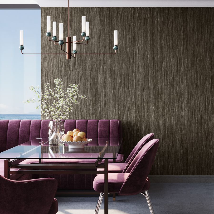 Maven’s striking vertical lines combine a layered textile print with a gravure finish that recreates the luxurious feel of silk.  The type II vinyl wallcovering comes in a stunning array of eight colors, with a highly dimensional finish that revitalizes any space and meets the demands of high traffic interiors.
