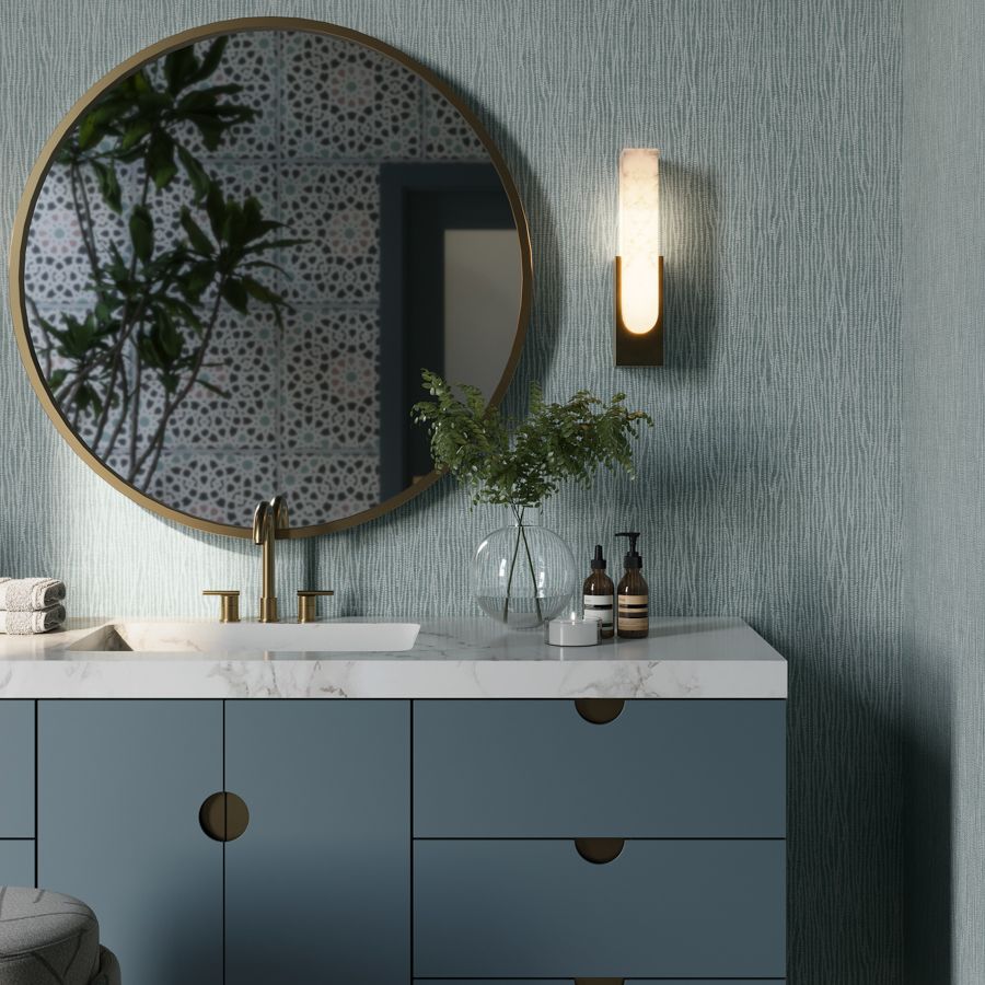 The intricate, small-scale pattern of Laurel captures the refined essence of nature, with its delicately etched dotted vines that seemingly climb up the wall.  This digitally printed type II vinyl wallcovering is offered in 11 versatile shades, each perfectly suited for any high-traffic area.