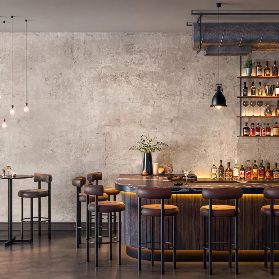 Classico is a five-panel mural inspired by the enduring stone architecture of ancient Roman ruins. Its plaster-like texture, printed and embossed on a PVC-free olefin composite, evokes the marks and patina left on surfaces over time through subtle cracks, softened divots, and layered relief. The effect recalls the aged pillars of the Roman Forum, where architecture shaped life in ancient Rome. Offered in five neutral colorways, Classico translates this weathered look into a refined wall surface for modern interiors.